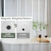 Seenus Extra Long Clear Shower Curtain with 3 Large Magnets,