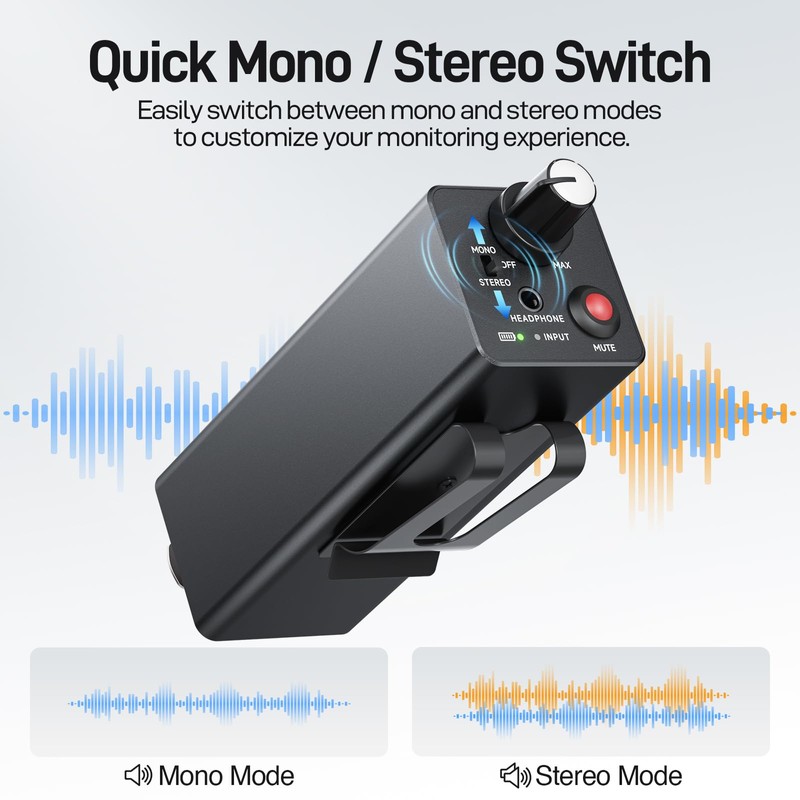 Melonare Portable Wired in-Ear Monitor Amplifier, Headphone Amp with XLR/TRS