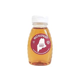 Wild Raspberry Honey - 8 oz, Made in Maine, Organic, All natural, Gluten Free, NON GMO, Raw