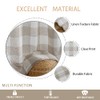 Bapawfish Buffalo Plaid Check Beige Sheer Curtain Panels, Gingham Grommet