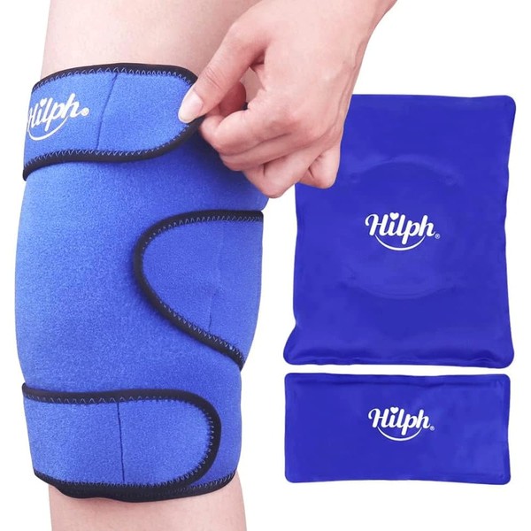 Hilph Knee Cooling Cuff Wrap, Reusable Gel Knee Cooling Pad