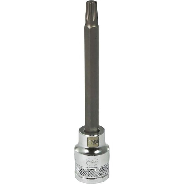 Tools 3/8" Drive Torx Head, T30 Long Bit, Chrome Finish