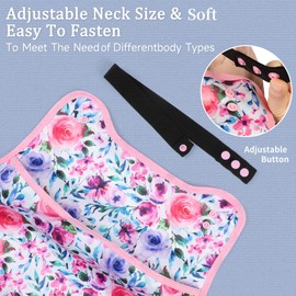 Pedobi 3 Pcs Adult Bibs for Women, Reusable Adult Bibs for Eating with Top Pocket Crumb Catcher, Waterproof Washable Dining Clothing Protector, Gifts for Women/Mom