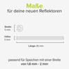 Velmia Spoke Reflectors Set, 36 Pieces, StVZO (German Road Regulation)