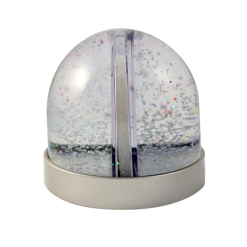 Snow Dome with Metallic Base (Grey Plastic)