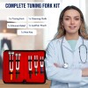 Healing Chakra Tuning Fork Therapy Vibration Set 128-2048Hz with Silicone