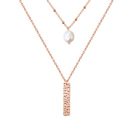 Valero Pearls Women's Necklace Stainless Steel with Freshwater Cultured Pearl Approx. 8.2 mm, Stainless Steel, Freshwater cultured pearl