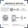 KRFY Moissanite Stud Earrings 1/1.6/2 Carat 5/6/6.5mm Brilliant Round Cut