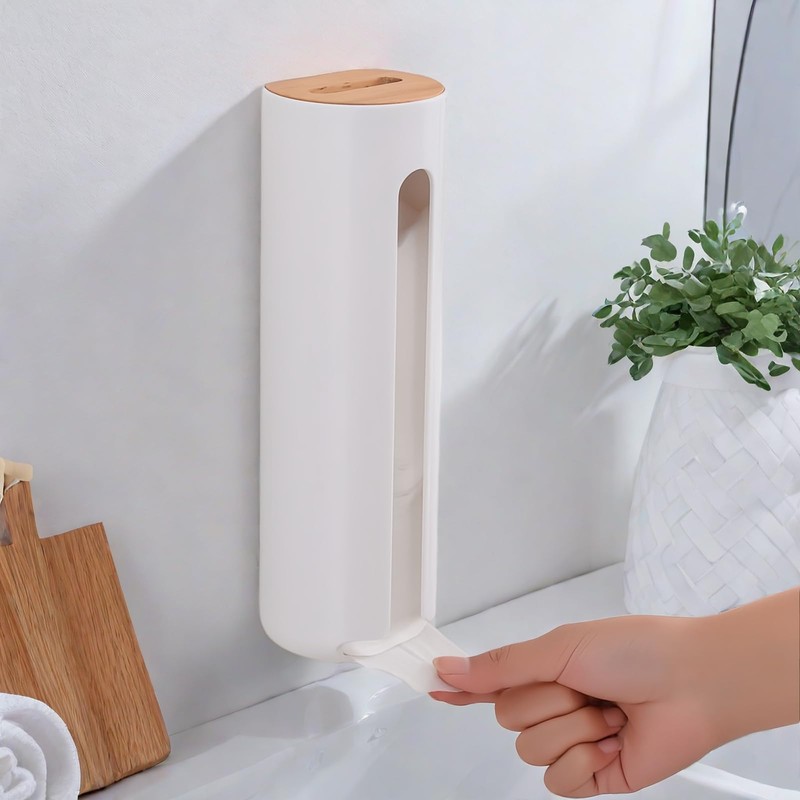 Futuhada Cotton Pads Storage, Wall Mounted Cotton Pad Dispenser with