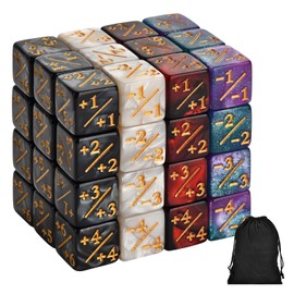 48 Pieces Tabletop Game Tools, 6 Sided Geometry Number Generators for Board Games or Collectors, Probability Tools Assorted Colors with Number Markings (Type A)