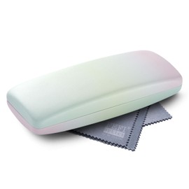 FEFI - Hardcase Glasses Case in Pastel Rainbow Colours - Includes Cleaning Cloth, mint