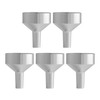 5 Gold-Colored Partition Funnels, Multi-Functional Mini Metal Funnels, Strong And