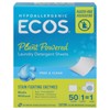 ECOS Laundry Detergent Sheets 50 Count Plastic Free Eco Friendly Hypoallergenic