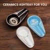 Cigar Ashtray Ceramics with Non-slip Bottom Single Slot Durable Ash