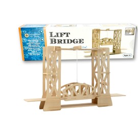 Pathfinders STEM Kit – Bridge Building Kit | Wooden Mechanical Engineering Toy for Kids Ages 7-9 | Lift Bridge 3D Puzzle | Educational Science & STEM Project