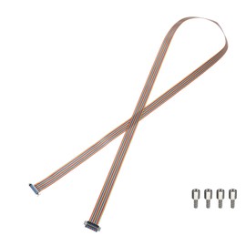 sourcing map IDC Serial Cable Rainbow Wire Flat Ribbon Cable DB25 Male to DB25 Male 78.7 Inch Length 2.54mm Pitch Breadboard Jumper Wires for Electronic Projects