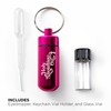 Anointing Oil Bottle Accessory Kit, Pink Keychain Container, Plastic Eyedropper