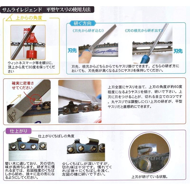 Samurai Legend Chain Saw File Handle Set for File