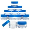 Beauticom 36 Pieces 20G/20ML Round Clear Cosmetic Cream Sample Jars