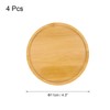 sourcing map 4PCS Mosaic Bamboo Coasters, 4.3 Inch Blank Base