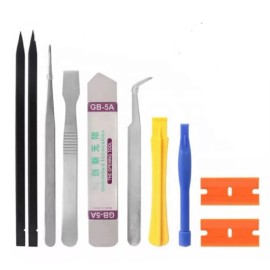 TIKA 10 in 1 Cell Phone Repair Tool Kit - Pry Disassemble Spudger Tweezer Set