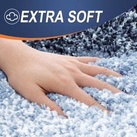 OLANLY OLANLY Bathroom Runner Rugs 47x20, Extra Soft Absorbent Microfiber Bath Rugs, Rubber Backing, Quick Dry, Washable Bath Mats for Bathroom Floor, Tub and Shower, Home Decor Accessories, Navy Blue