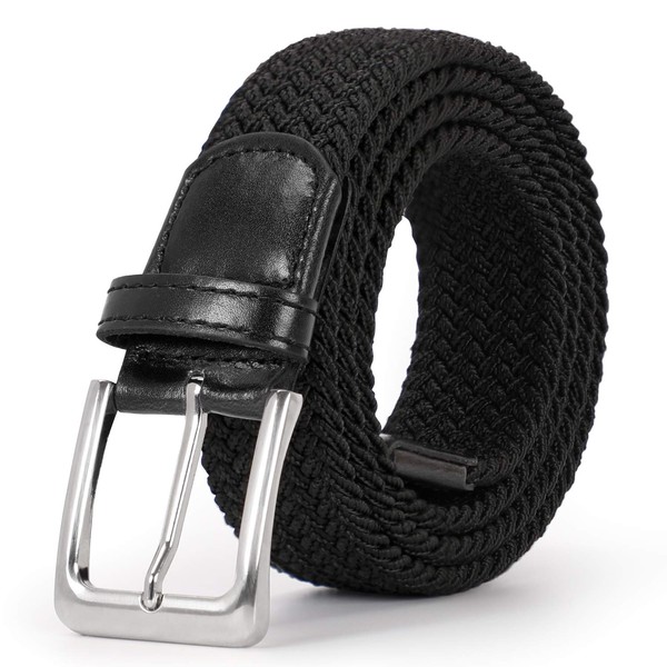 JASGOOD Braided Canvas Stretch Belt Elastic Casual Belt for Men,Women,Junior