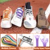 WEGOODZF Round Coloured Trainers Shoelaces: 4MM Thick 90cm Long Black