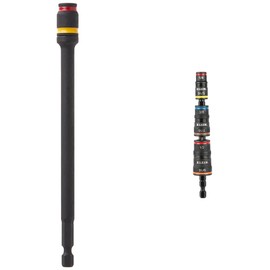 Malco 6-inch Reversible Magnetic 1/4-inch and 5/16-inch Hex Driver and Klein 7-in-1 Impact Flip Socket Set with Bit Holding