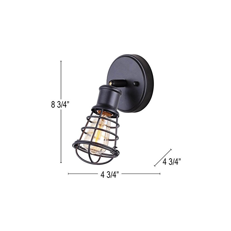CANARM ICW611A01GPH Otto 1 Light Ceiling/Wall Graphite with Metal Cage