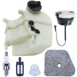 Hyceker FS90R Gas Fuel Tank Assembly For Stihl FS90 FS100RX FS110 FS110R FS130 FS130R FS87 FS87R Weed Eater String Trimmer Brush Cutter Gasoline Petrol Fuel Tank Assy 4180 350 0418, 4180 350 0419