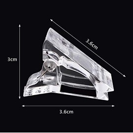 BEAUTY PLAYER Nail Clips, Nail Art Tools, Nail Tips, Set of 10, Quick Bill, Polygel, Nail Clips, Plastic, Clear, Nail Art, Nail Supplies (Clips)