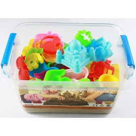 Play Sand Kit, 54Pcs Sandbox Toys Set for Boys Girls, 3lbs Magic Purple Sand, Mold Tools, Inflatable Tray, Storage Box, Funny Birthday Christmas Gift