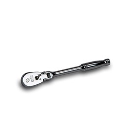 Capri Tools 1/4-Inch Drive Low Profile Flex-Head Ratchet, True 72-Tooth, 5-Degree Swing Arc, 180-Degree Flex-Head (CP12100FX)