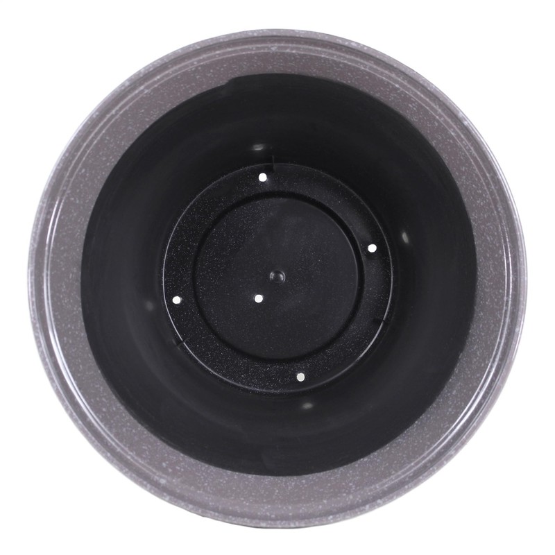 Garden Elements Round Plastic Logo Modern Planter, Light Brown, Large