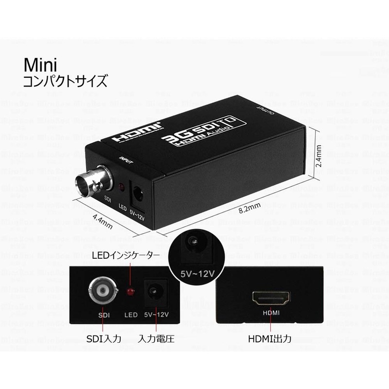 Excelvan HDV-S008 MINI 3G-SDI/HD-SDI/SD-SDI to HDMI Converter 1080P Converter with