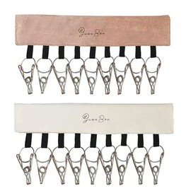 Nabiro Hat Hanger, Type, 9 Row Pinch Suede, Closet Storage, Small Items, Traceless Pattern, Laundry, Socks, Hat Storage, Hanger with Clip, Pinch Hanger, Foldable, Removable, Storage Hook, Travel, Room