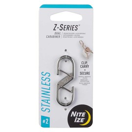 Nite Ize Z-Series Dual Carabiner, Double Gated Stainless Steel Clip