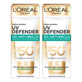 Pack X2 Protector Solar UV Defender Antibrillo Invisible 80mL L'Oréal Paris