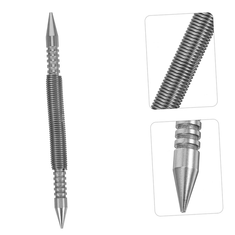 Tofficu 5pcs Professional Dual Head Nail Punch Spring Loaded Nail