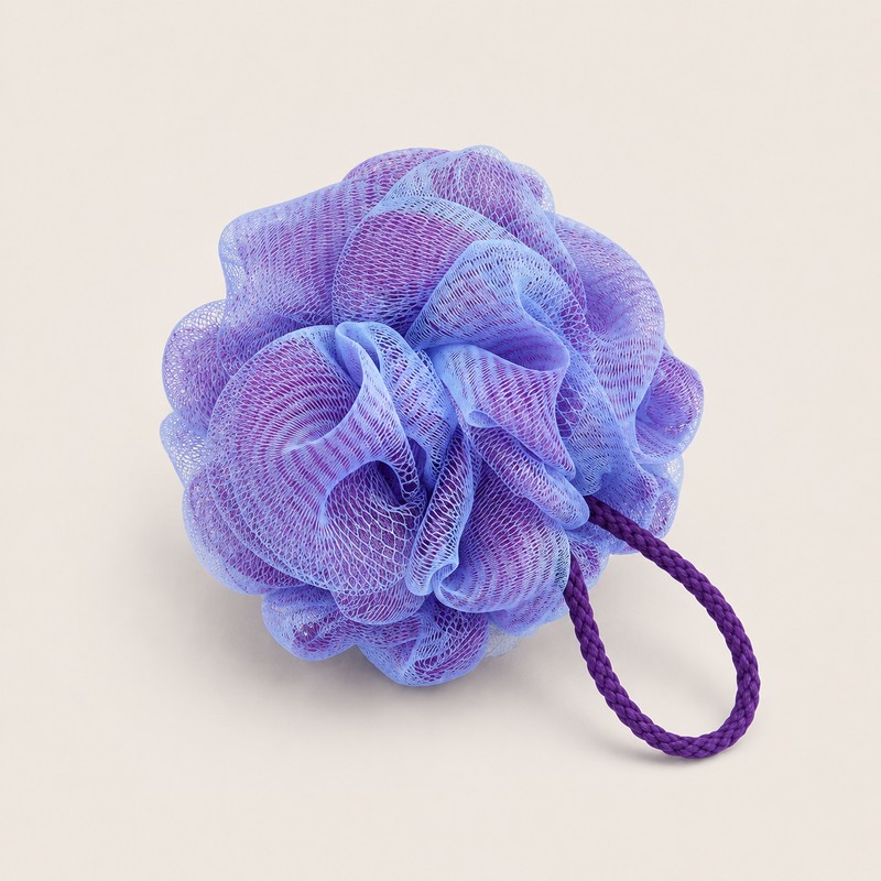 Shower Loofah Bath Pouf – Soft Mesh Body Scrubber with
