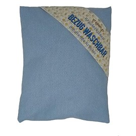VITASIMPLEX Herbal Cushion with 8 Different Medicinal Herbs such as Hops, Melissa, Fennel, Mint, Rose Petals, Lavender, Hyssop, Quendel, Washable Cover, Motif 093 (Light Blue with Pkt) Approx. 20 x 24