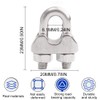 CRLLDPM Pack of 6 M4 Rope Clamps, Wire Rope Clamp,