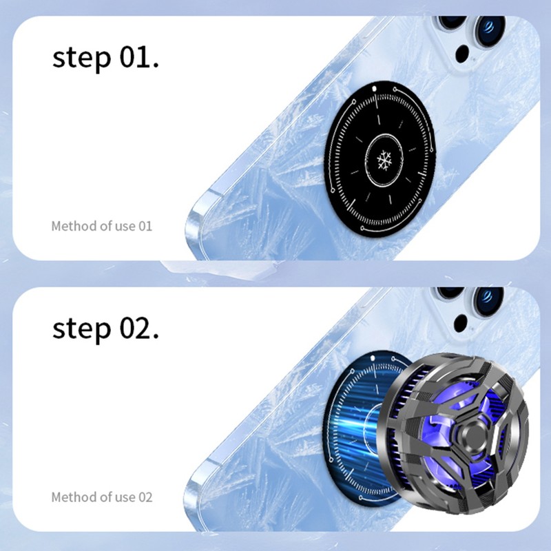 Mobile Phone Cooler Multifunctional Magnetic Semiconductor 3 Levels Adjustable 5500rpm