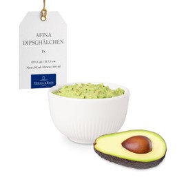Villeroy & Boch Afina Collection Small Dip Bowl, Premium Porcelain, Made in Germany, Dishwasher and Microwave Safe, 3 oz Capacity, 3.25 x 3.25 x 2.25 in, Stackable, Rich, Creamy White