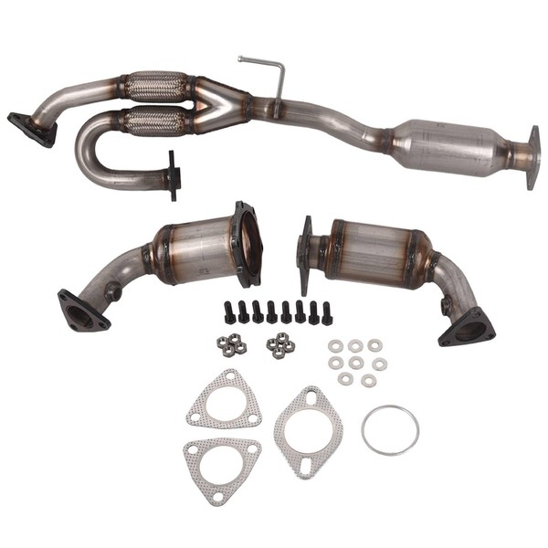 TOPAZ 54498 3PCS Catalytic Converter LH+RH+REAR with Gasket EPA Compliant Compatible with 2003-2007 Nissan Murano SL/S/SE 3.5L V6