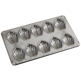 新考社 マドレーヌ貝型 シリコン加工 10個付 イ-148 210×125×10mm