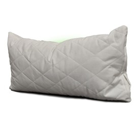 GIRAFFENLAND Organic Spelt Husk Cushion 20 x 40 cm Quilted White Cushion Directly Filled with Spelt Husks from Organic Cultivation