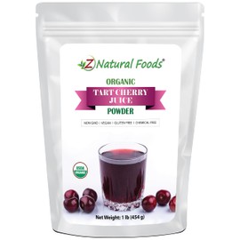 Z Natural Foods Organic Tart Cherry Juice Powder, Superfood Powder Designed to Promote Quality Sleep, Ideal for Juice, Smoothies, and Recipes, Non-GMO, Vegan, Gluten-Free, Kosher, 1 lb.