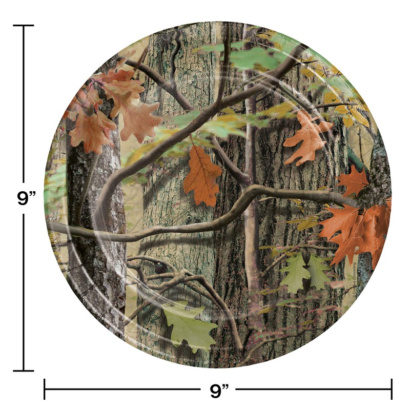 Creative Converting 8 Count Paper Dinner Plates, Hunting Camo